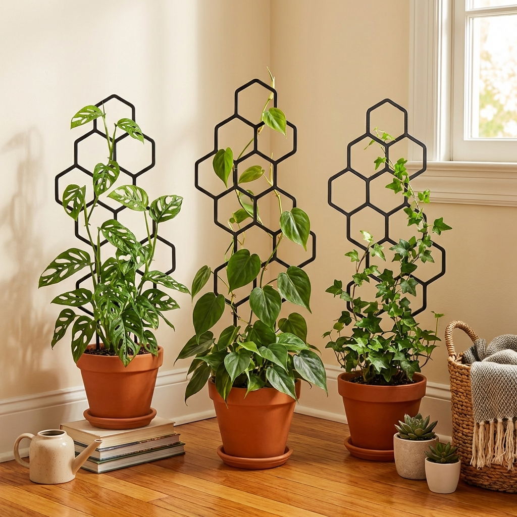 Vine Climbing Plastic - 2-Pack 14.96x5.91 Honeycomb Climbing Frame, Rust-proof