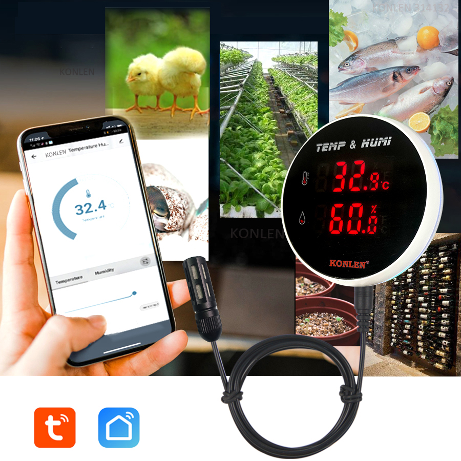 Tuya WIFI Temperature Humidity - Digital Hygrometer Probe บทวิจารณ์และราคา