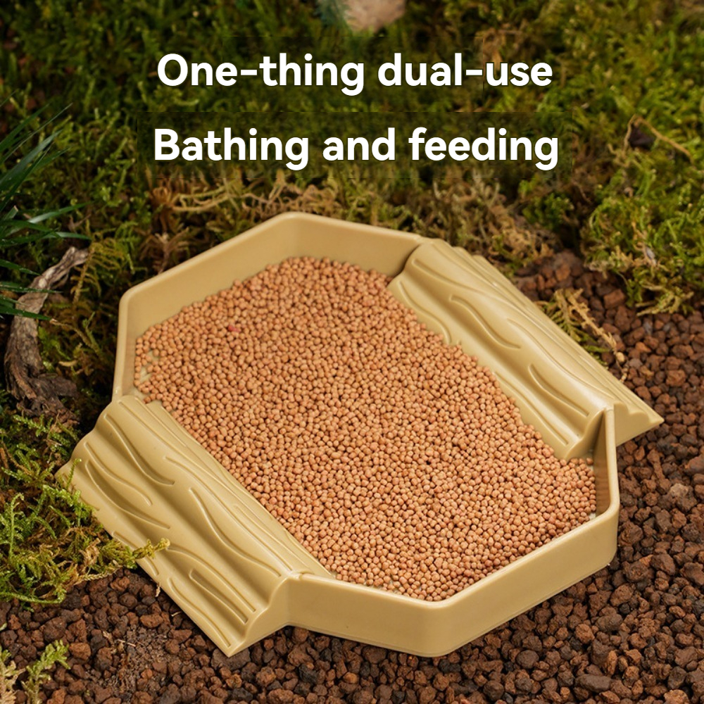 Yellow edge turtle bath basin  - Water Dish Reptile บทวิจารณ์และราคา