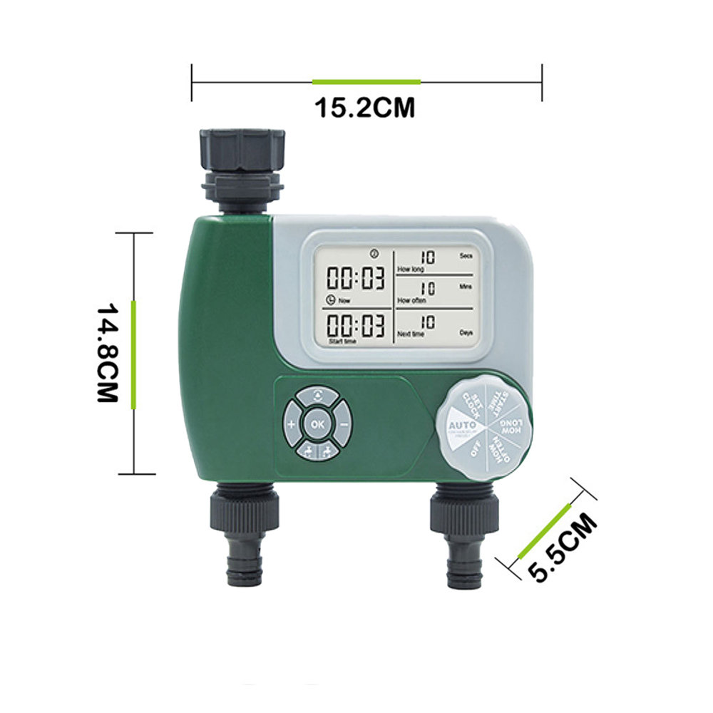 Electronic Garden Hose Water T - Timer Dual Outlet บทวิจารณ์และราคา