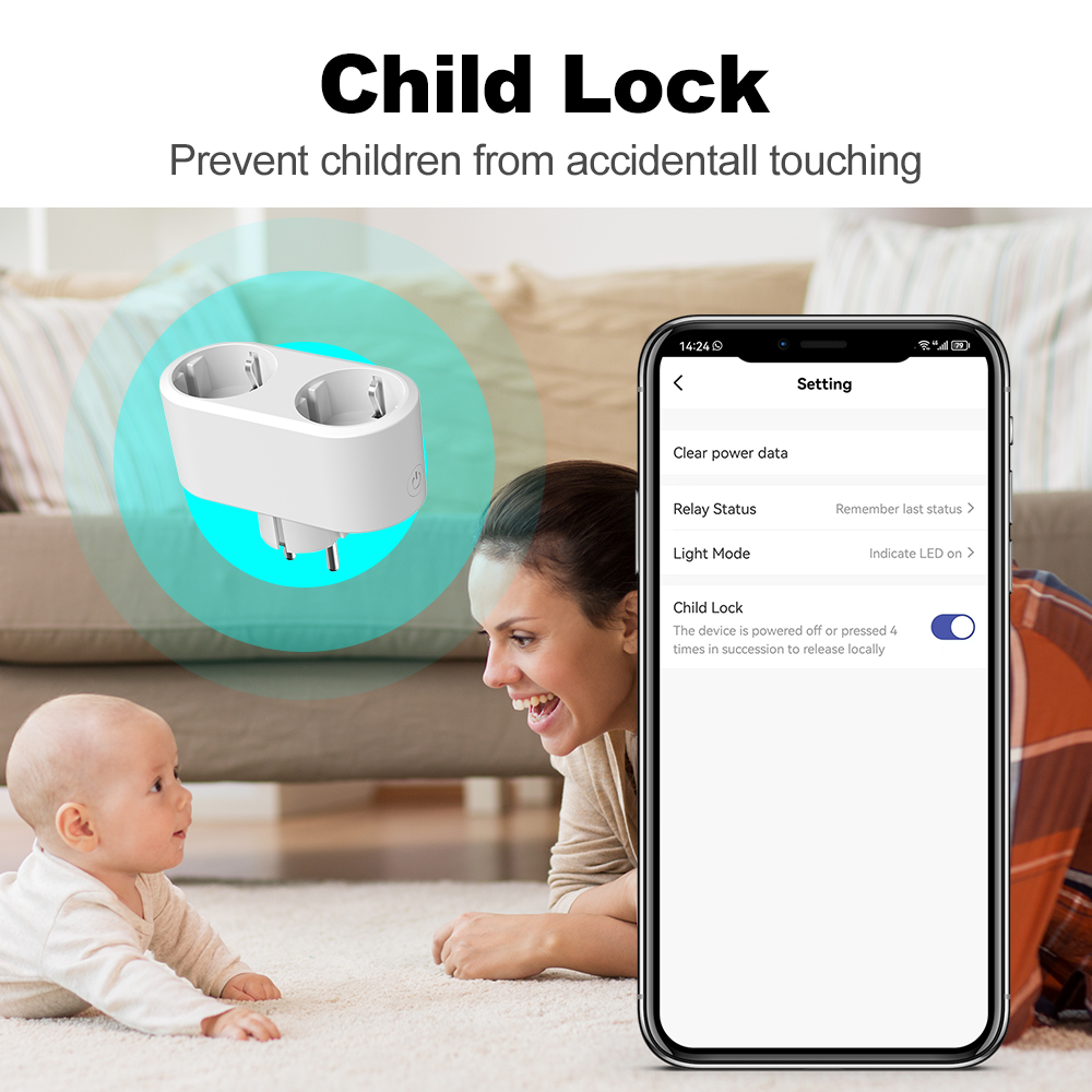 Tuya WiFi Dual Outlet 16A APP  - Timer Dual Outlet บทวิจารณ์และราคา