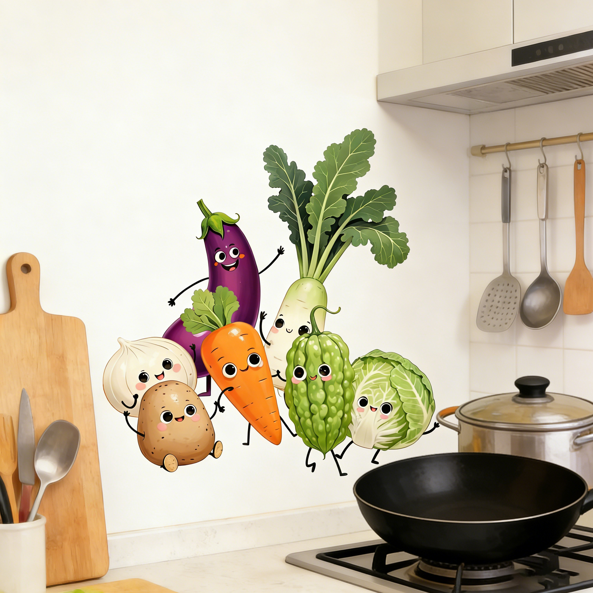 Emotionally Expressive Vegetab - Pvc Panel Background บทวิจารณ์และราคา
