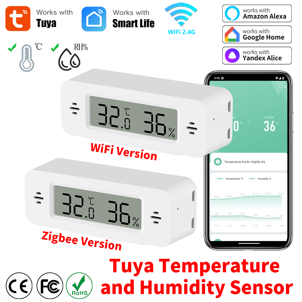 Tuya WiFi/Zigbee Temperature H - Digital Hygrometer Probe บทวิจารณ์และราคา