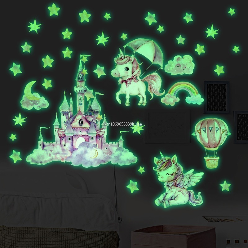 Unicorn Stars Luminous Wall St - Pvc Panel Background บทวิจารณ์และราคา