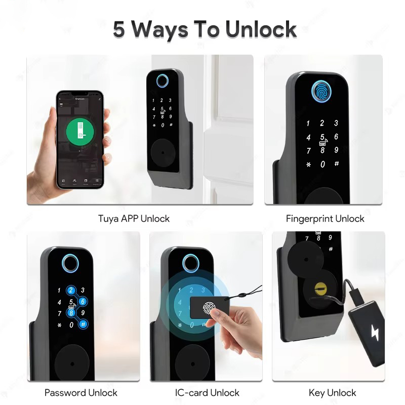 Waterproof Fingerprint Lock Tu - Glass Door Hinge บทวิจารณ์และราคา