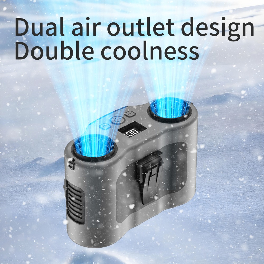 Portable Waist Clip Fan 5-spee - Timer Dual Outlet บทวิจารณ์และราคา