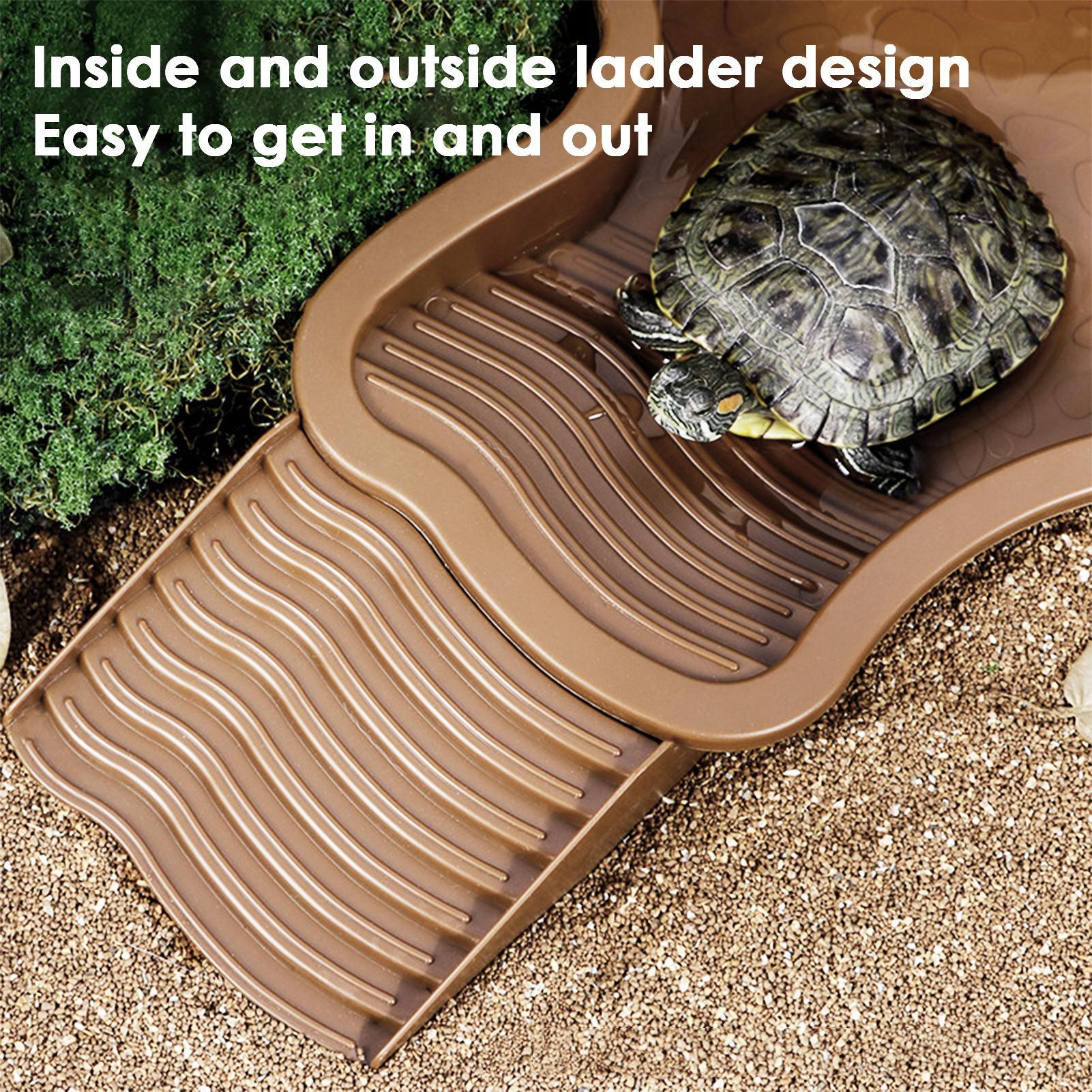 Reptile Bathing Pool with Ramp - Water Dish Reptile บทวิจารณ์และราคา