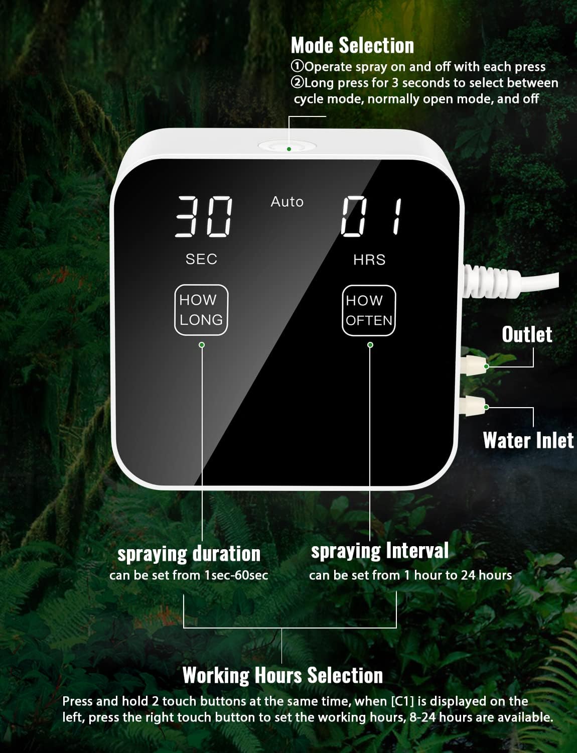 Automatic Rainforest Timing Sp - Misting Nozzle Reptile บทวิจารณ์และราคา