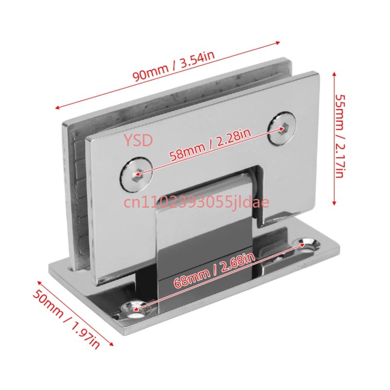 Frameless Glass Door Hinge 90  - Glass Door Hinge บทวิจารณ์และราคา