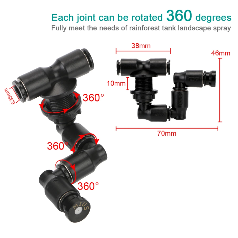 360° Adjustable Spray Nozzle S - Misting Nozzle Reptile บทวิจารณ์และราคา