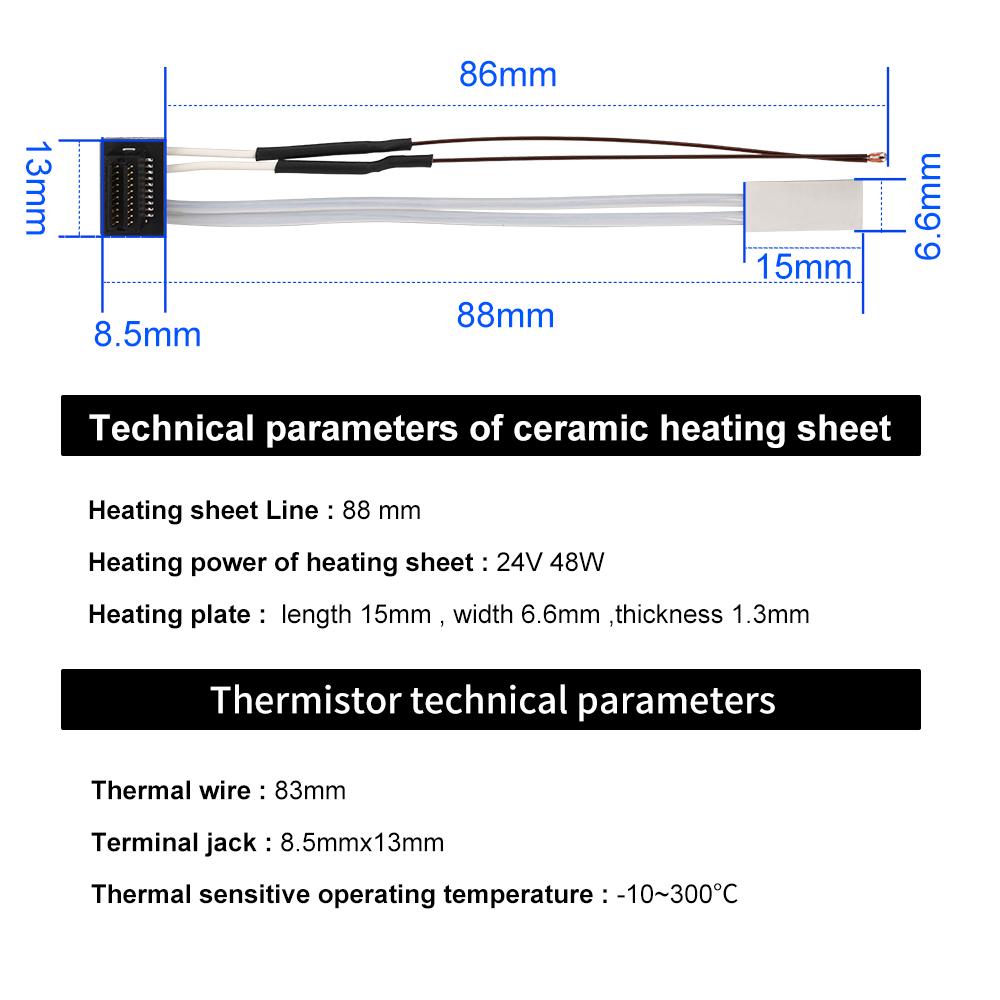 For Bambu Lab P1S P1P Thermist - Ceramic Heat Emitter บทวิจารณ์และราคา